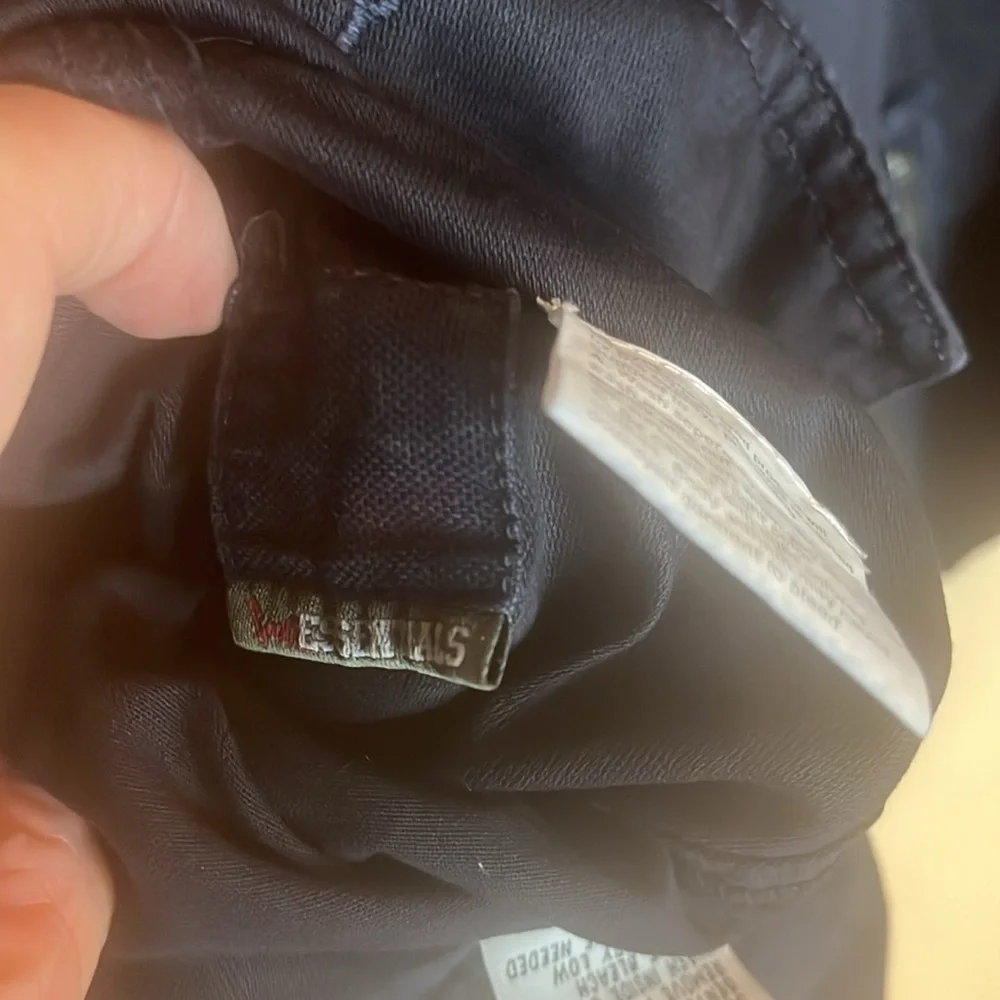 Essentials Navy Blazer with Patch Details reversible men’s large - Picture 13 of 15